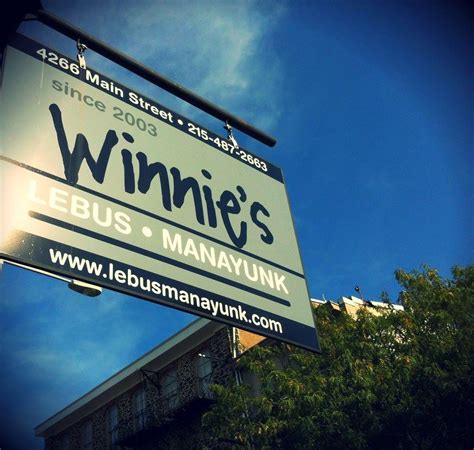 Winnie's lebus manayunk - Winnie’s Manayunk. 4.5. 137 Reviews. $30 and under. American. Top tags: Neighbourhood gem. Great for brunch. Good for groups. Winnie's has been a staple of …